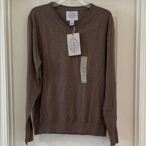St. John's Bay Women's V-Neck Sweater in Brown